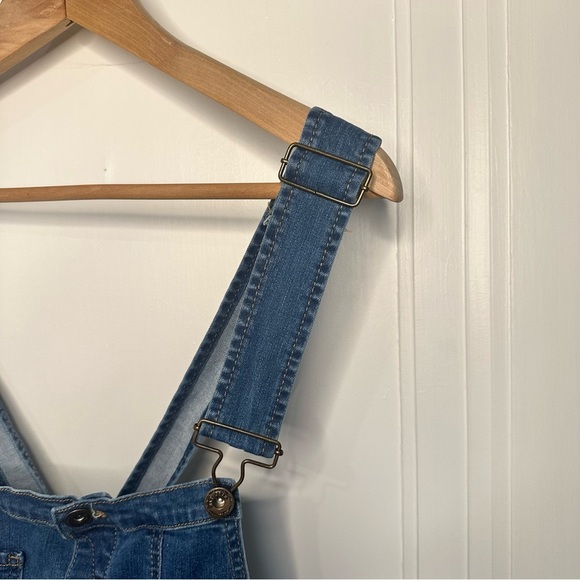 BASIC DENIM WAX JEANS BUCKLES OVERALLS BLUE SIZE WITH POCKETS - Picture 5 of 13